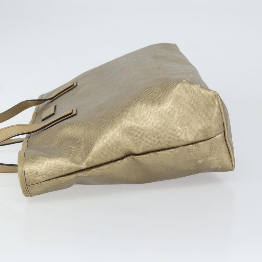Gucci Plus Tote Gg Imprime Gold Pvc Tote Bag Bag (Pre-Owned)