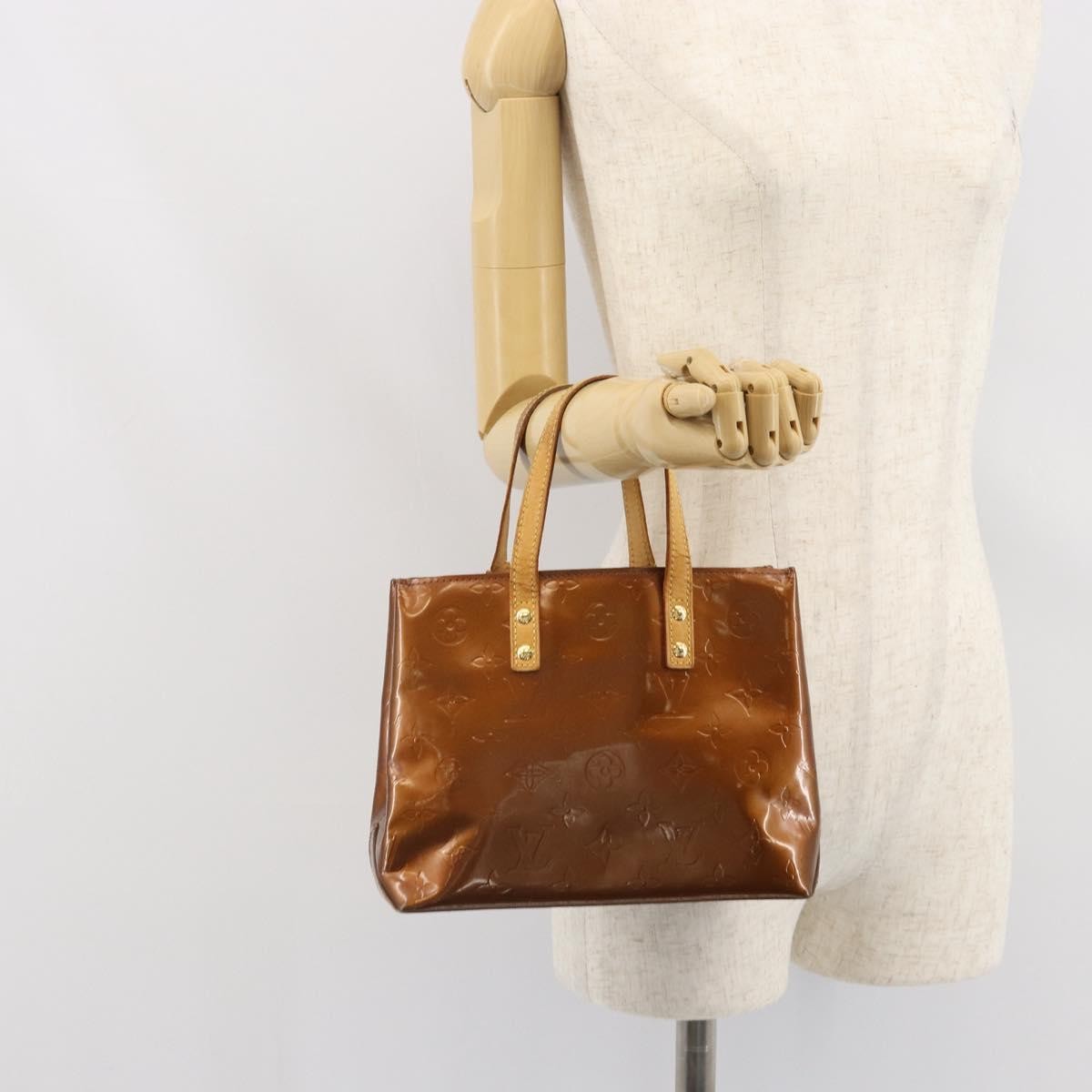 Louis Vuitton Reade Handbag Monogram Vernis Brown Patent_Leather Handbag