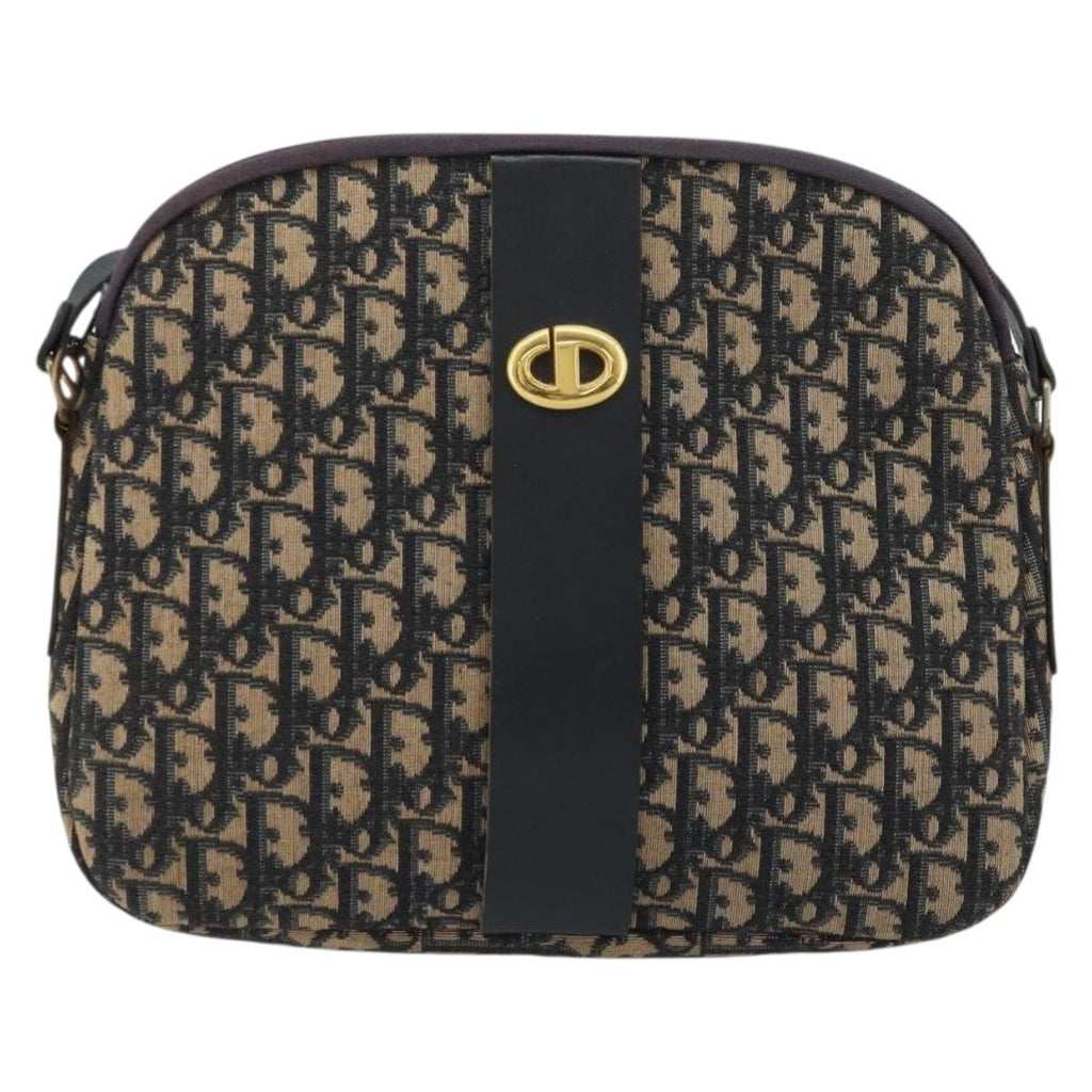 Christian Dior Trotter Shoulder Bag Canvas Navy Canvas Shoulder Bag Bag (Pre-Owned)