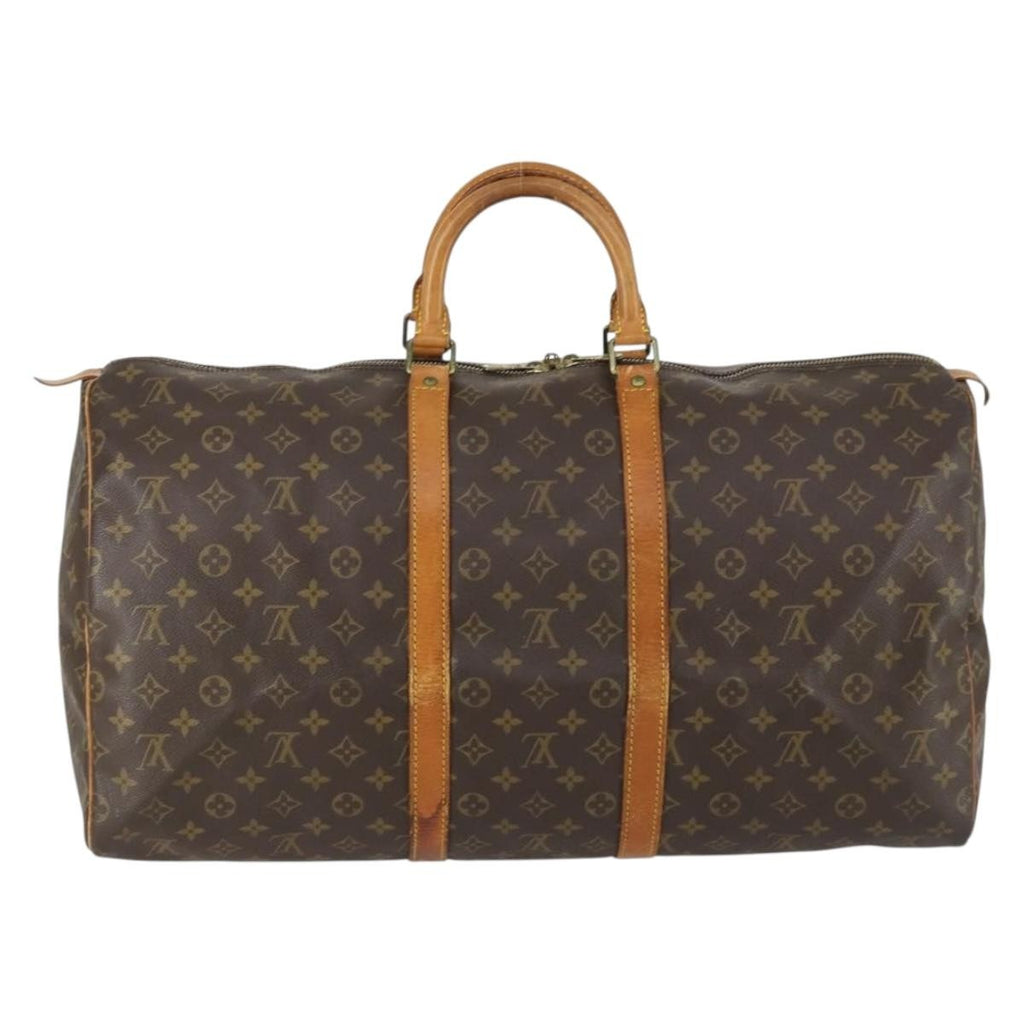 Louis Vuitton Keepall Bag Monogram Canvas Brown Canvas Travel Bag