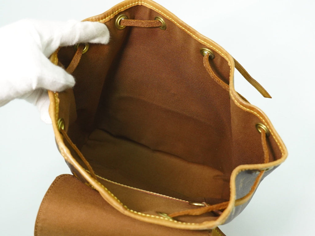 Louis Vuitton Vintage Montsouris Backpack Monogram Canvas Brown Canvas Backpack Bag