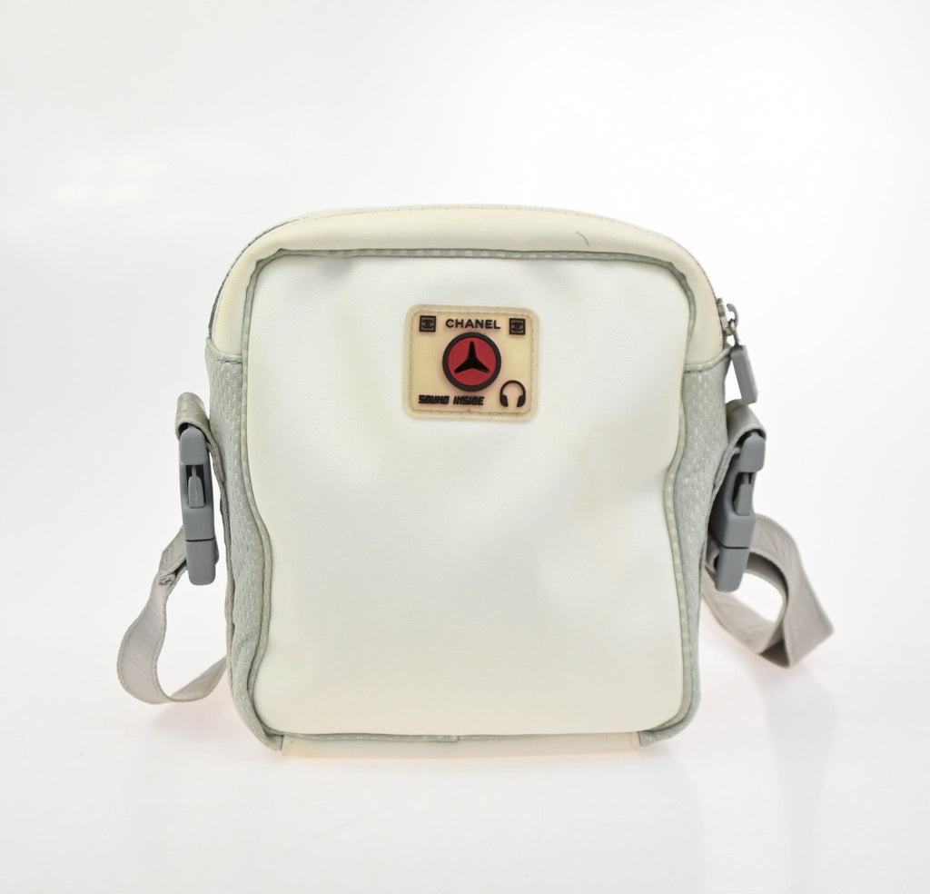 Chanel Travel Line Crossbody Bag Nylon White Nylon Shoulder Bag Bag