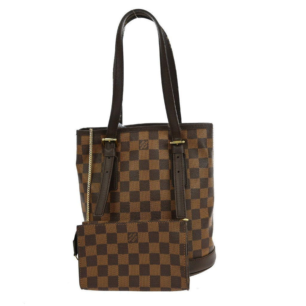 Louis Vuitton Marais Bucket Bag Damier Brown Canvas Tote Bag