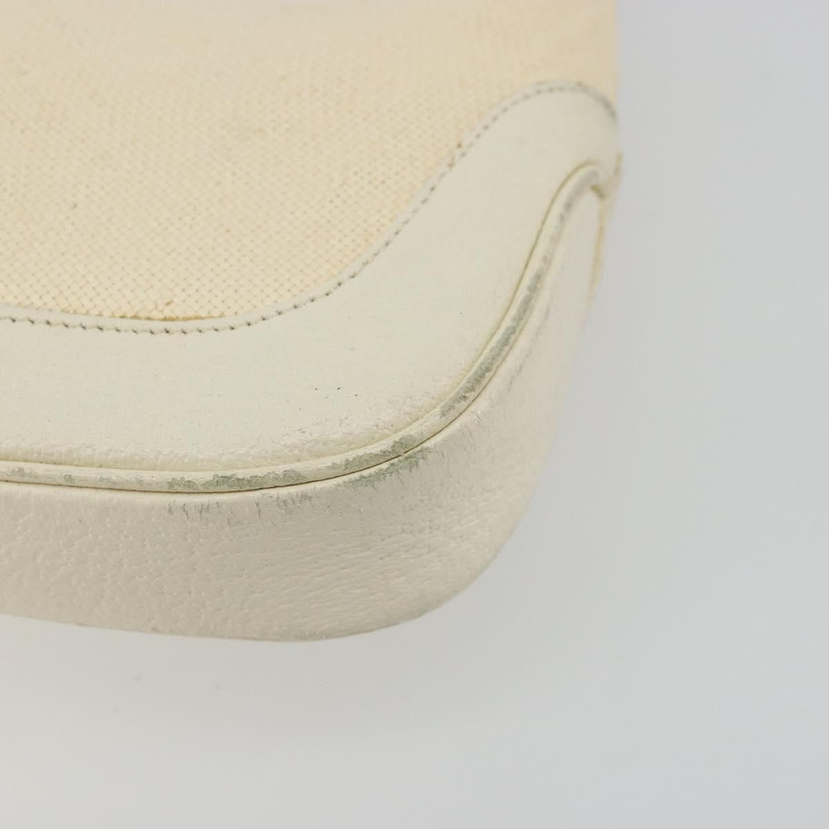 Gucci Vintage Jackie Shoulder Bag Canvas And Leather Beige Canvas Handbag (Pre-Owned)