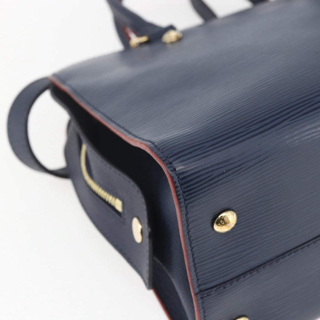 Louis Vuitton Vaneau Handbag Epi Leather Blue Leather Handbag