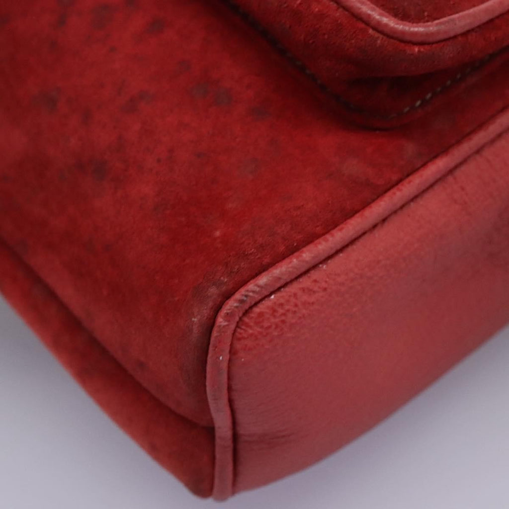 Gucci Gucci Bamboo Backpack Daim Red Suede Backpack Bag (Pre-Owned)