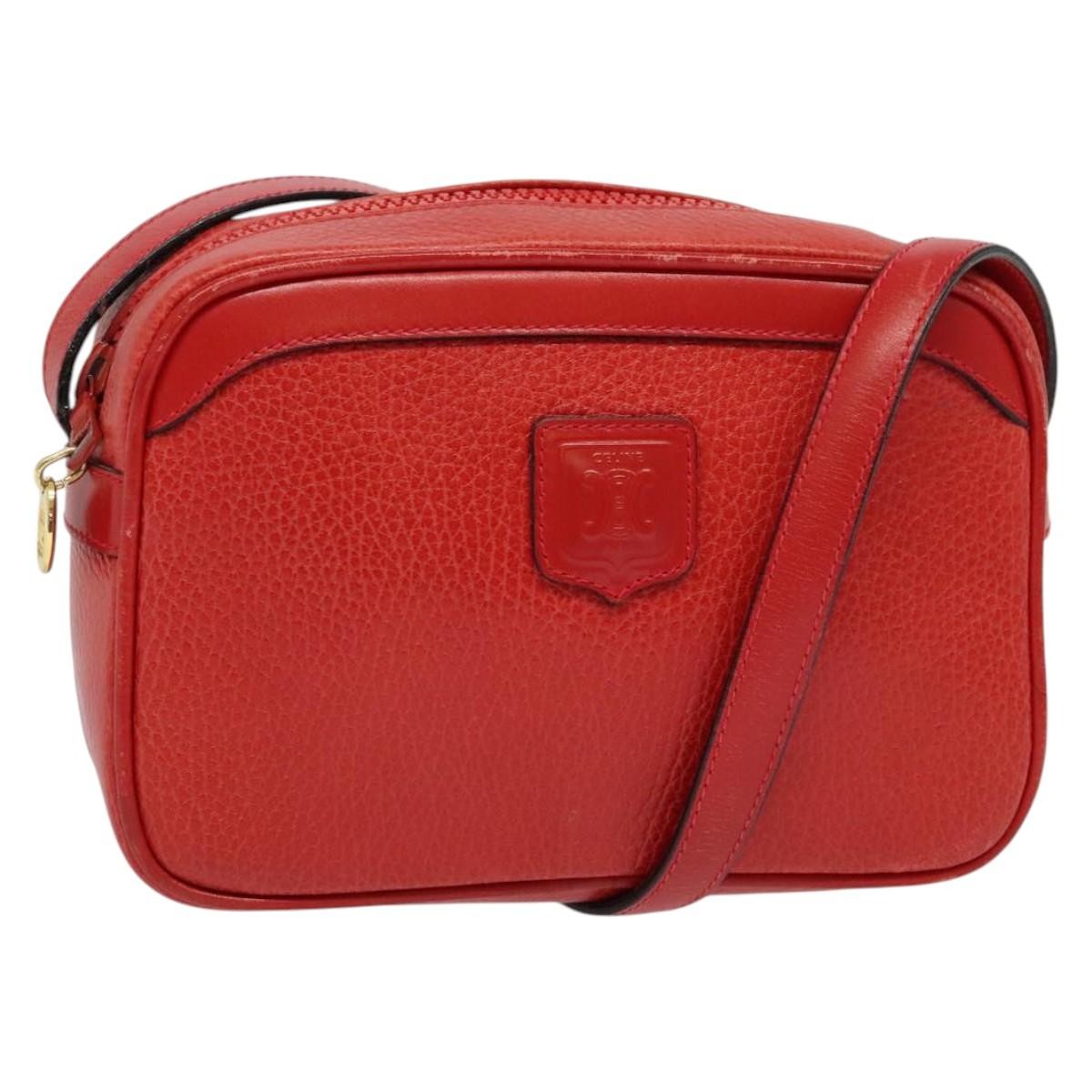 Celine Shoulder Bag Leather Red Leather Shoulder Bag Bag