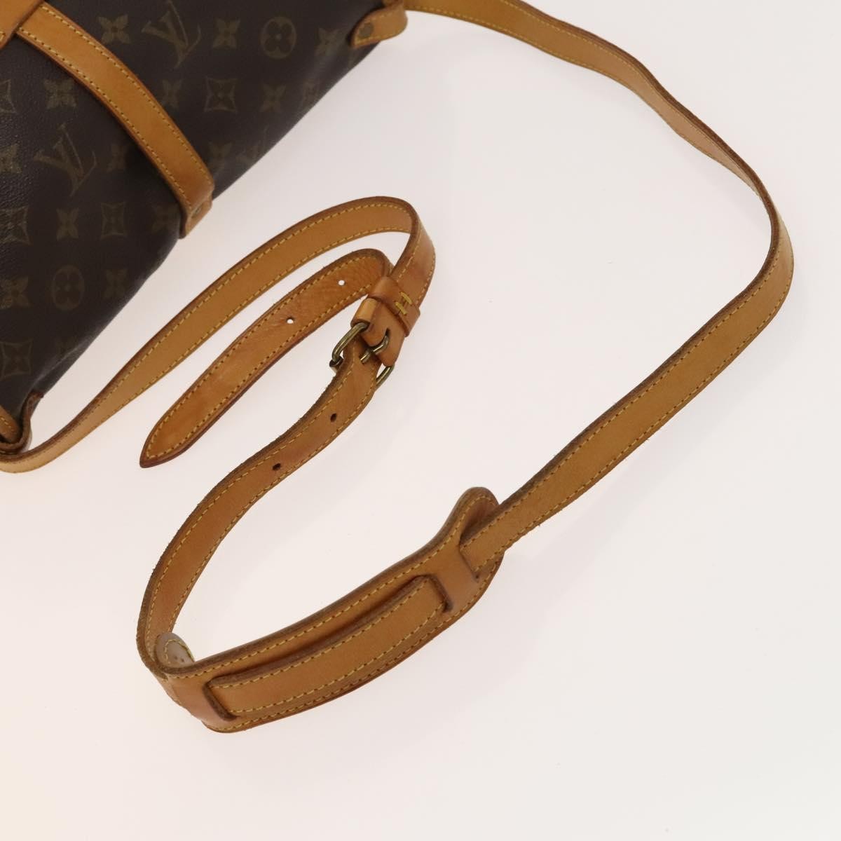 Louis Vuitton Saumur Handbag Monogram Canvas Brown Canvas Shoulder Bag