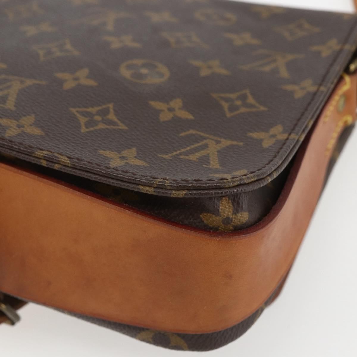 Louis Vuitton Cartouchiere Handbag Monogram Canvas Brown Canvas Shoulder Bag