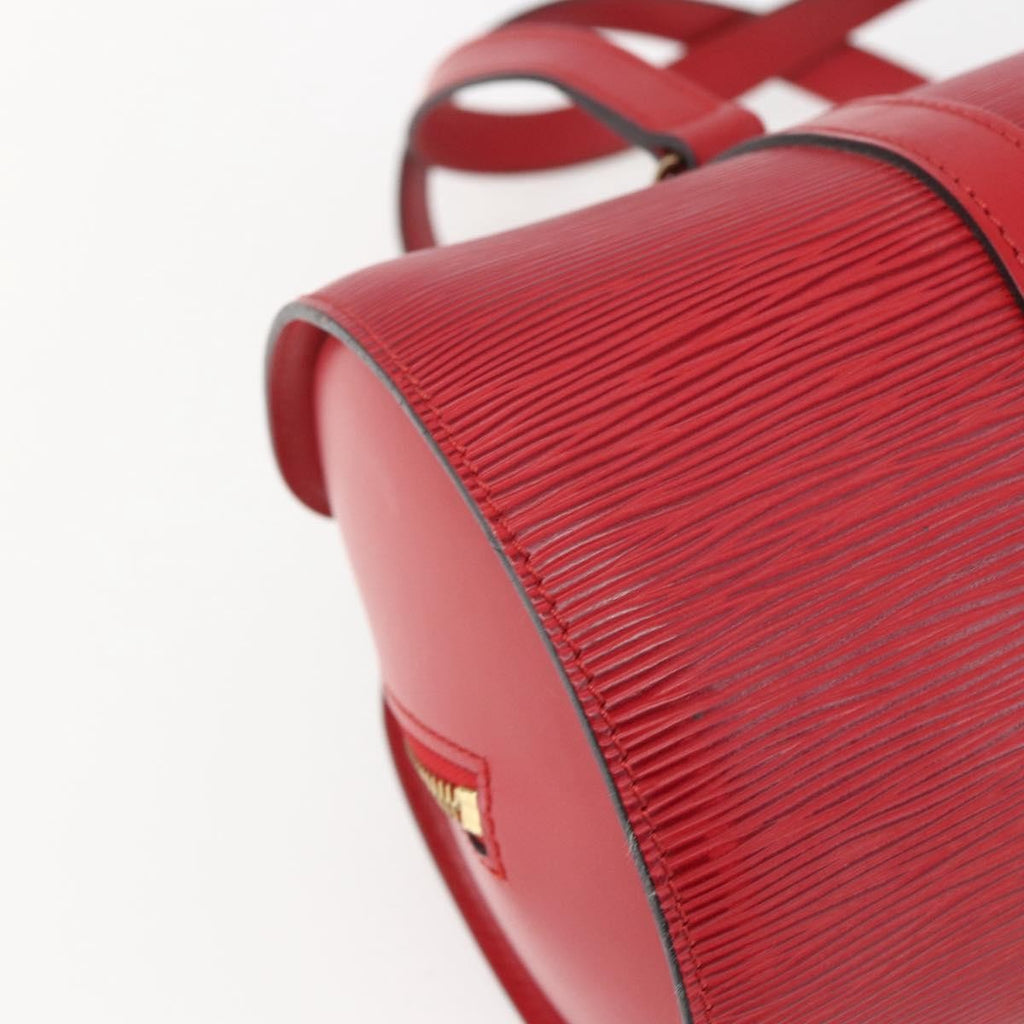 Louis Vuitton Soufflot Handbag Epi Leather Red Leather Shoulder Bag