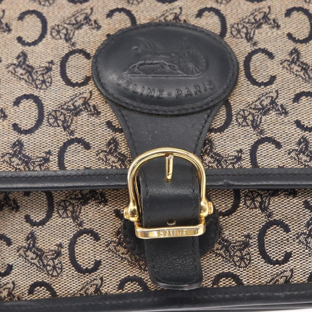 Celine C Sulky Shoulder Bag Canvas Navy Canvas Shoulder Bag Bag