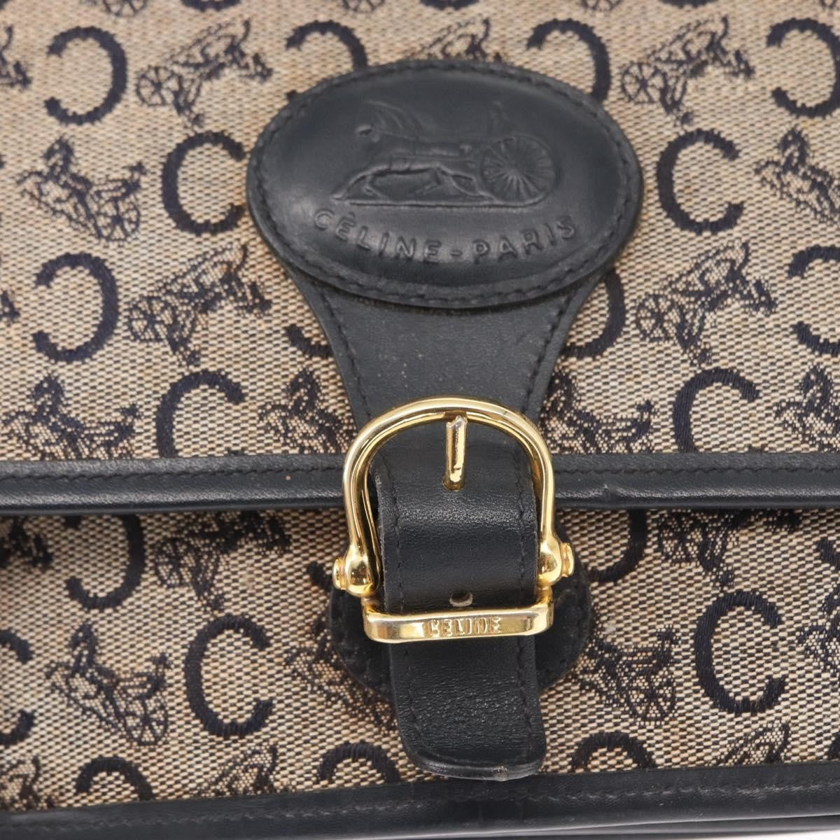 Celine C Sulky Shoulder Bag Canvas Navy Canvas Shoulder Bag Bag