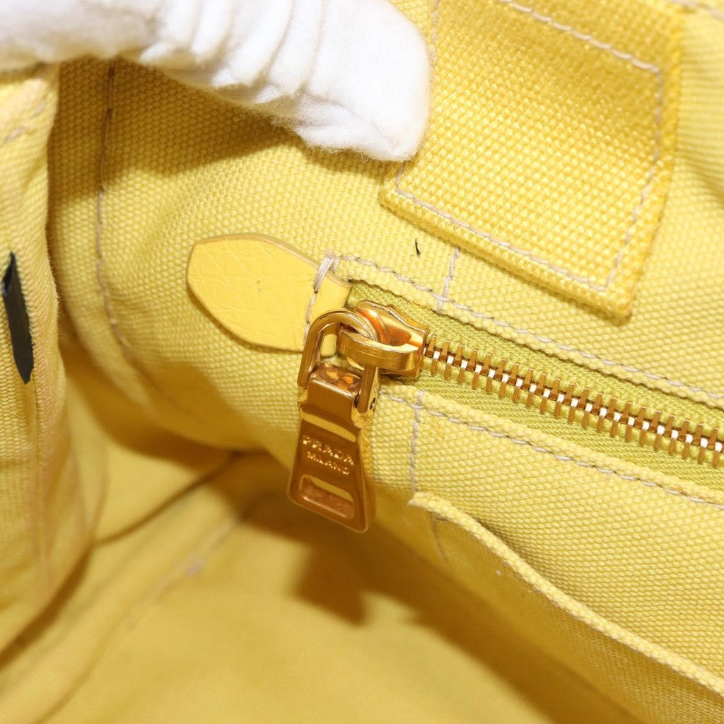 Prada Canapa Convertible Tote Canvas Gold Canvas Tote Bag Bag