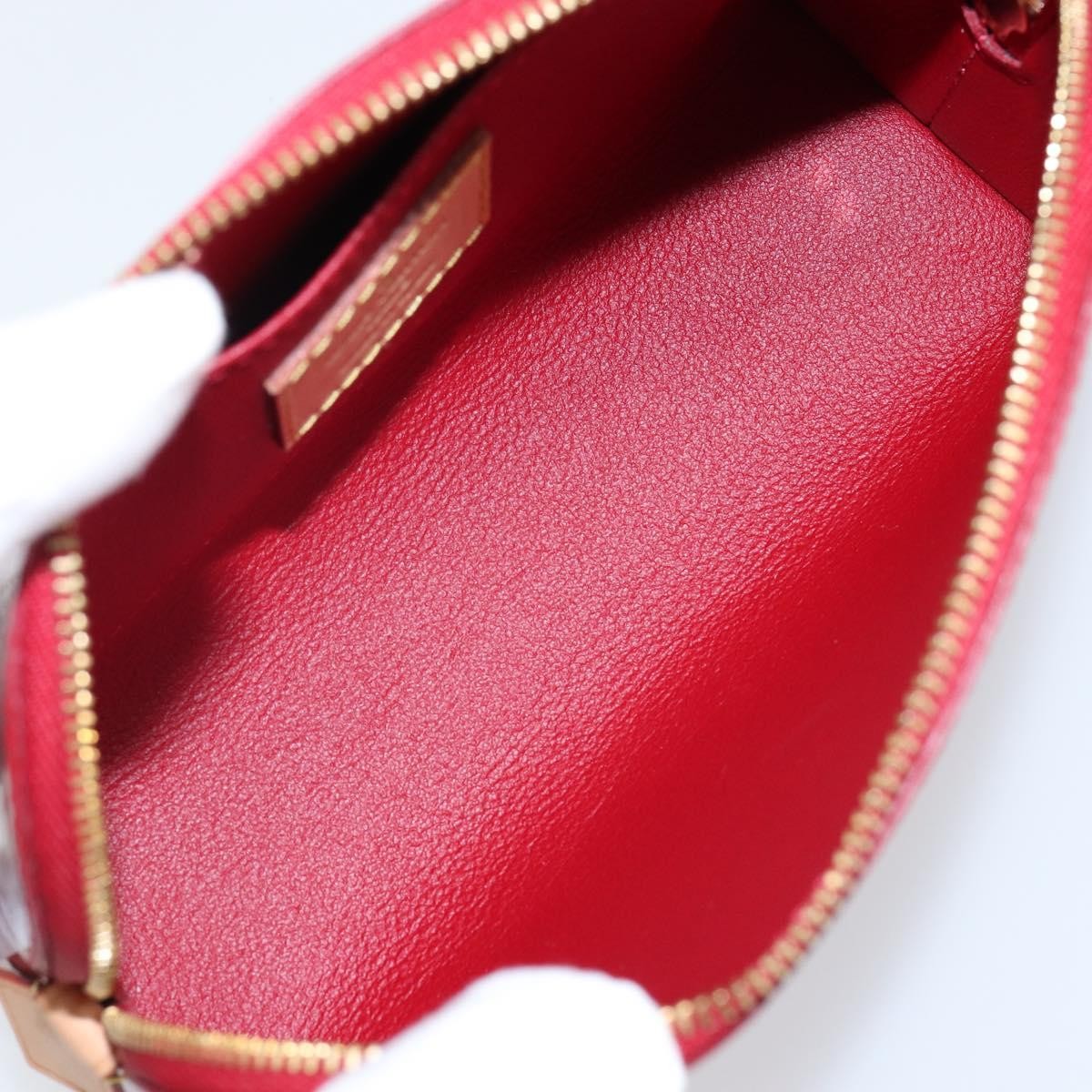 Louis Vuitton Cosmetic Pouch Limited Edition Monogram Vernis Rayures Red Patent_Leather Bag