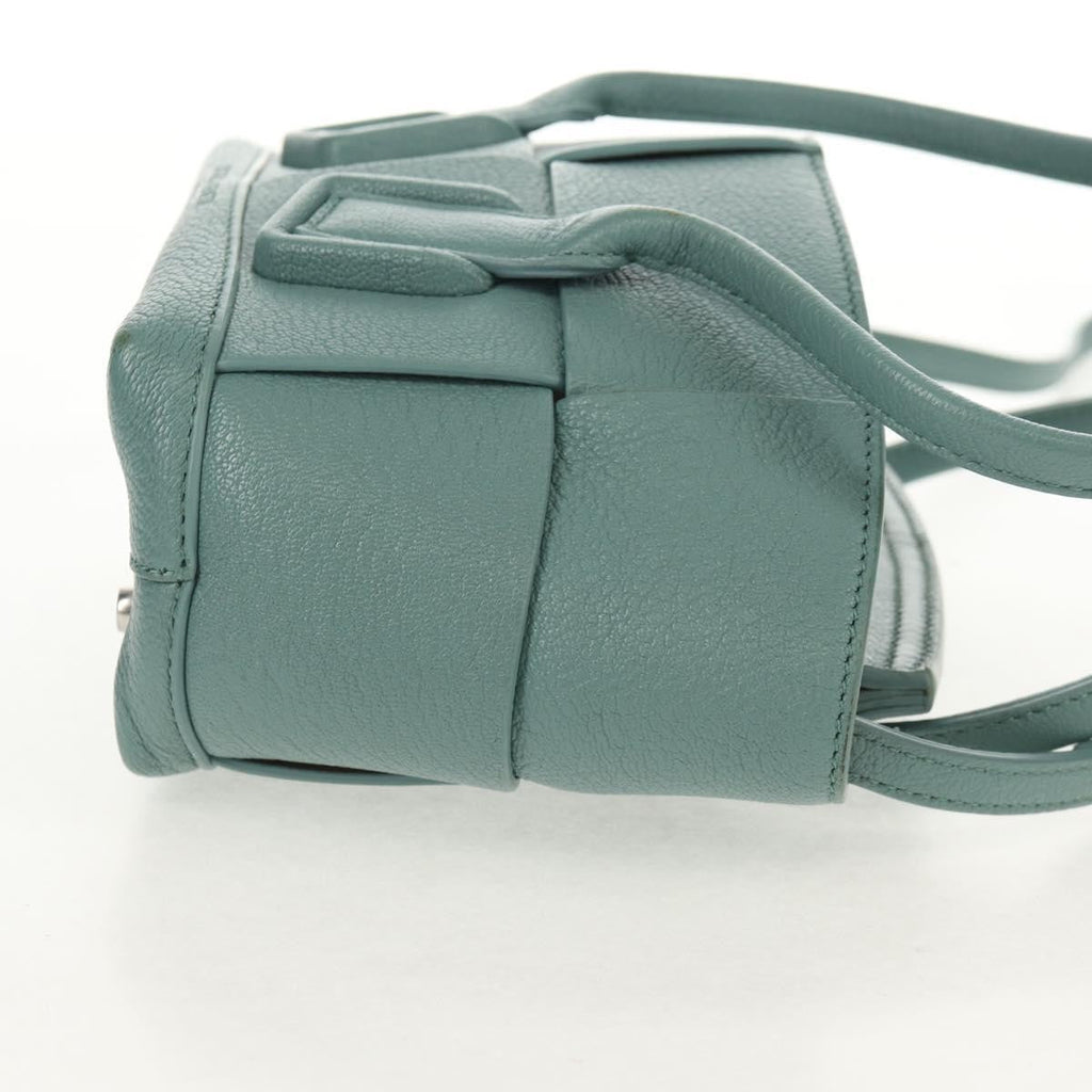 Bottega Veneta Arco Bag Maxi Intrecciato Leather Green Leather Handbag