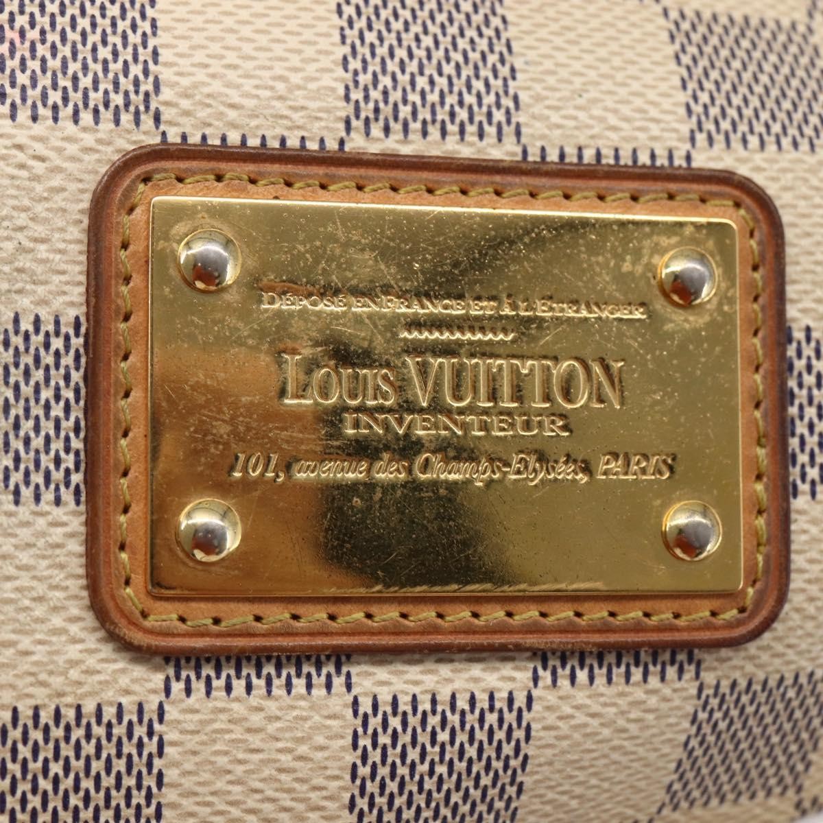 Louis Vuitton Eva Handbag Damier Beige Canvas Bag