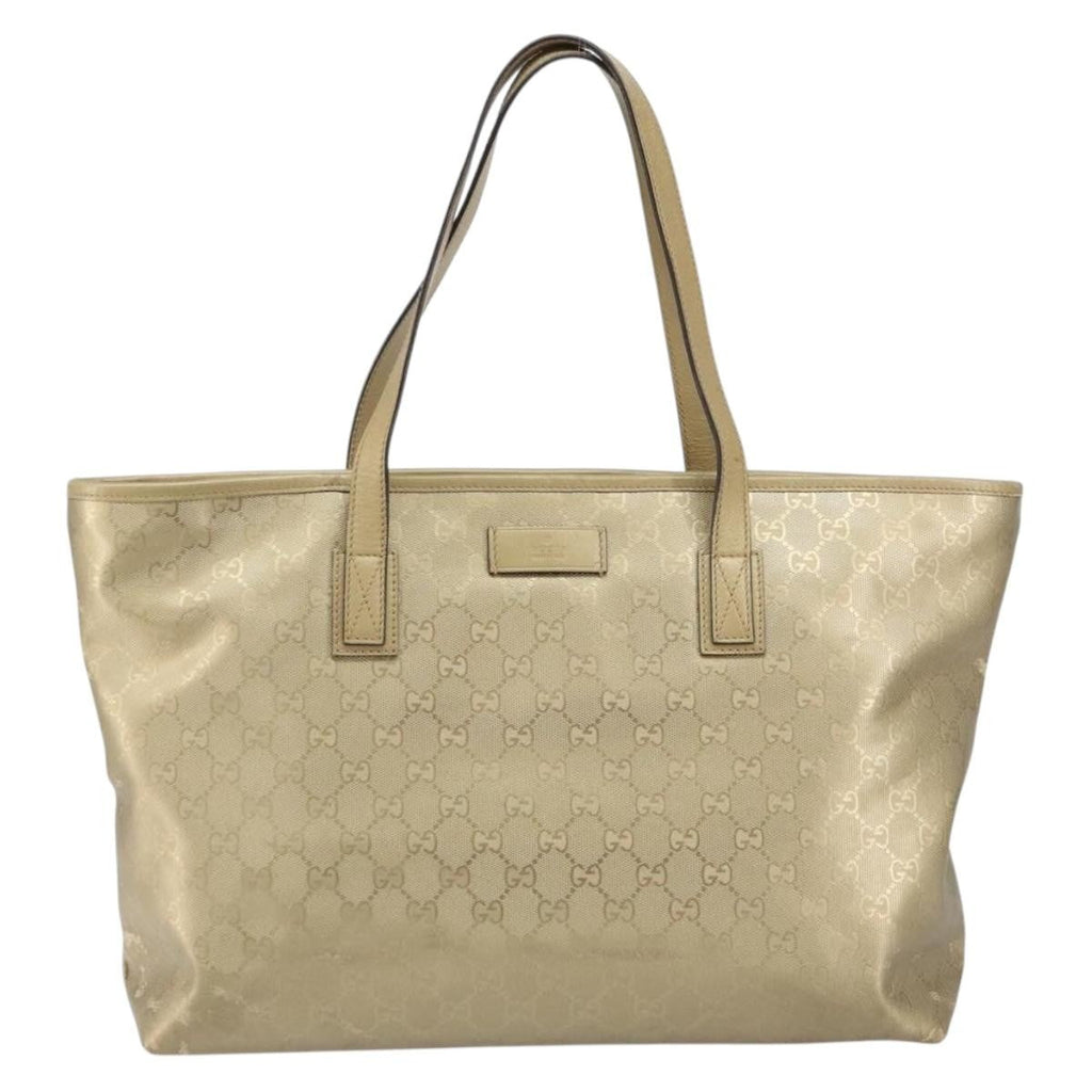 Gucci Plus Tote Gg Imprime Gold Pvc Tote Bag Bag (Pre-Owned)