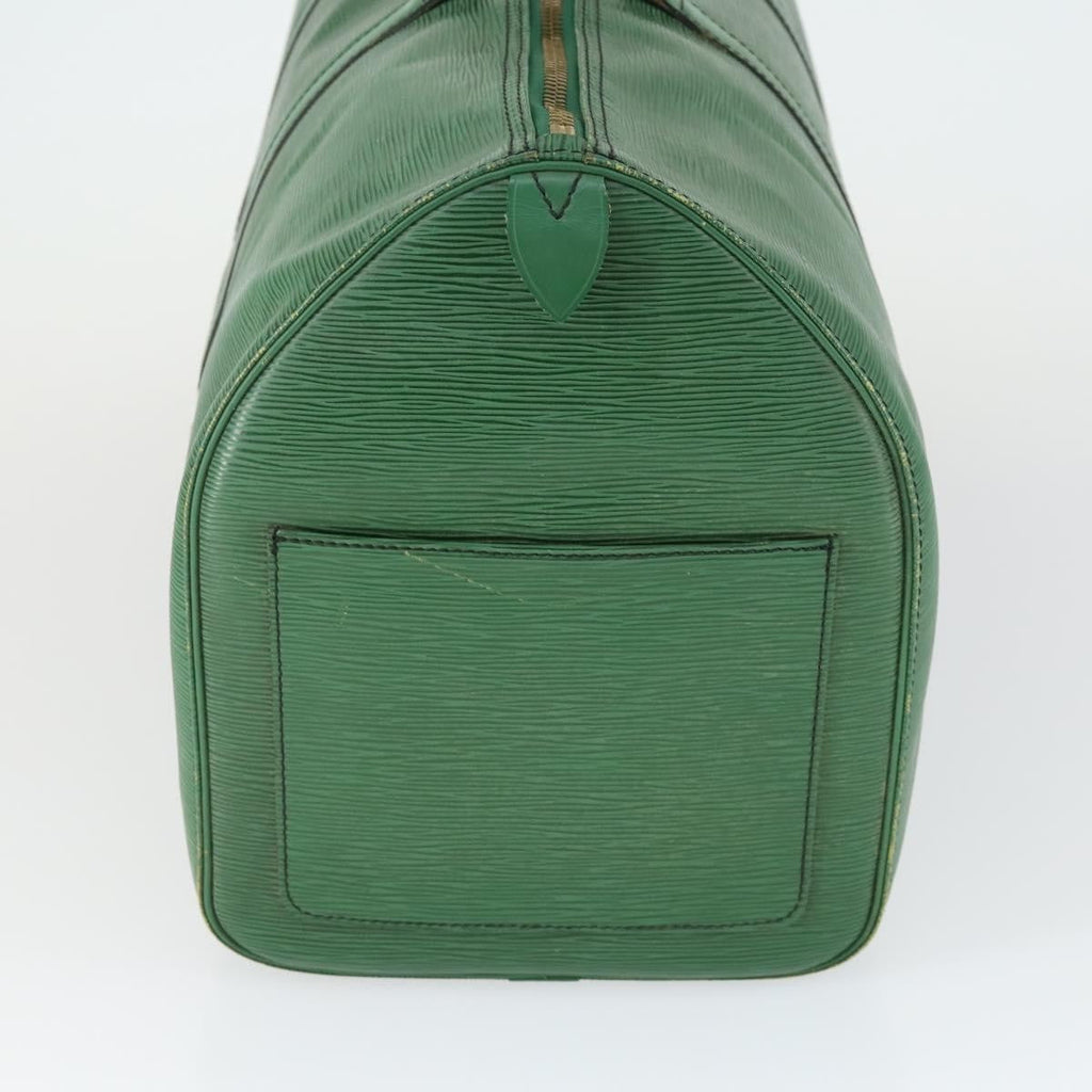 Louis Vuitton Keepall Bag Epi Leather Green Leather Travel Bag