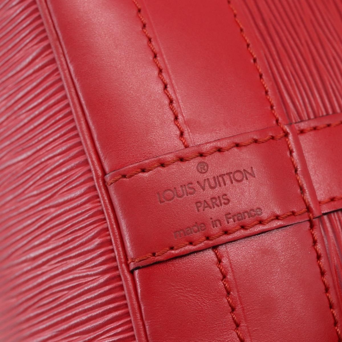 Louis Vuitton Noe Shoulder Bag Leather Red Leather Shoulder Bag