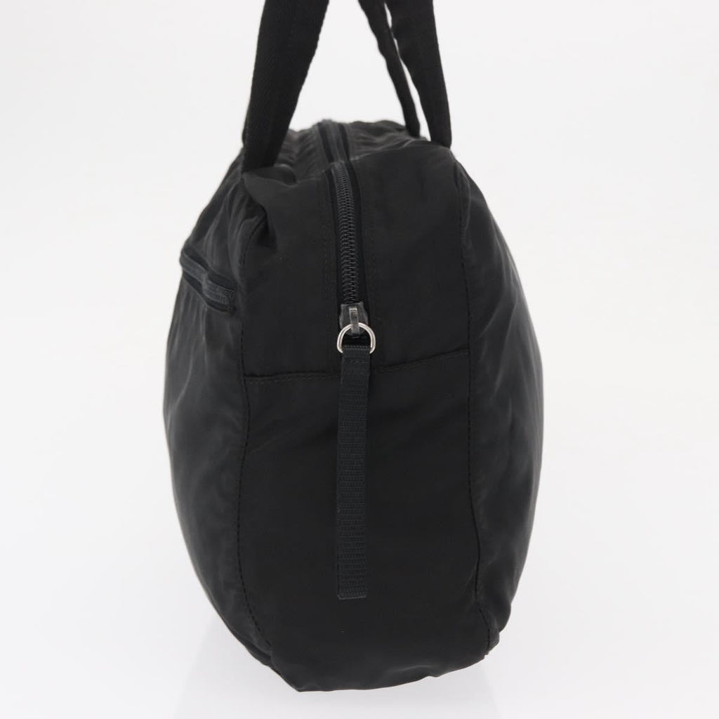 Prada Vintage Zip Handbag Tessuto Black Nylon Handbag