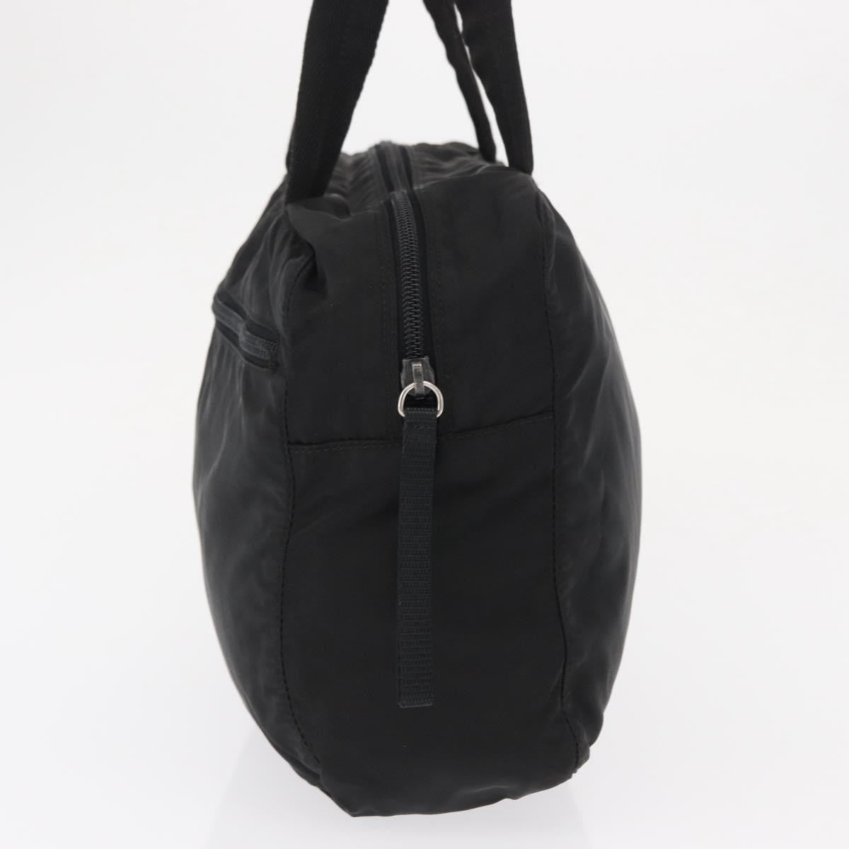 Prada Vintage Zip Handbag Tessuto Black Nylon Handbag