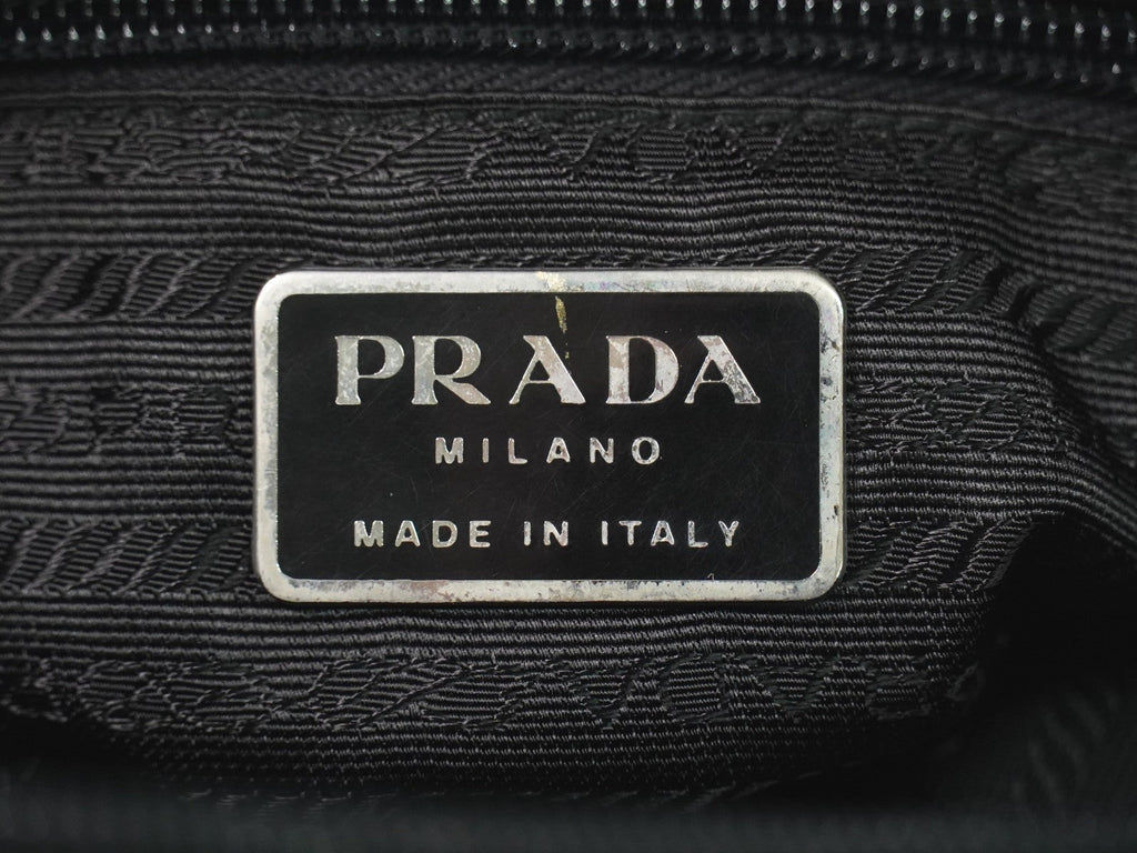 Prada Front Zip Messenger Bag Tessuto Black Nylon Shoulder Bag Bag