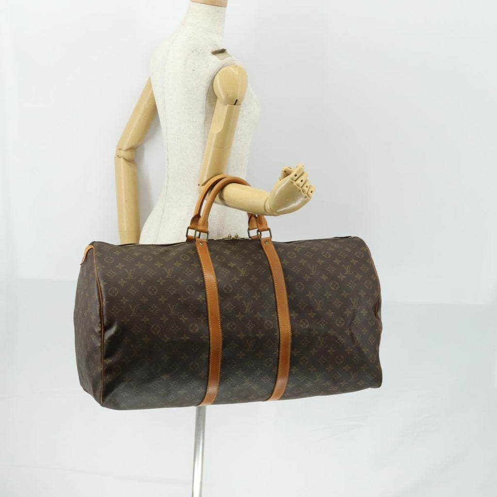 Louis Vuitton Keepall Bag Monogram Canvas Brown Canvas Travel Bag