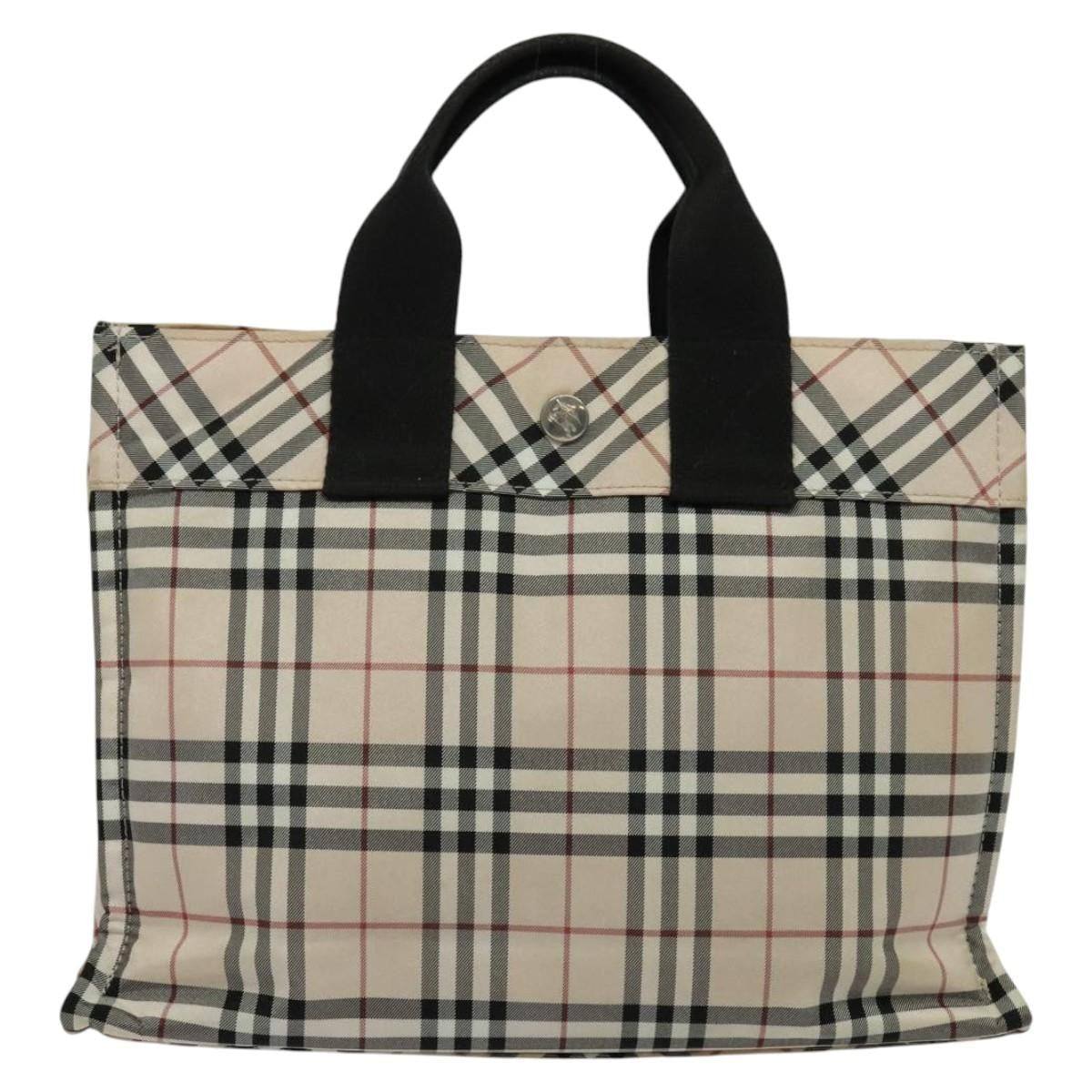 Burberry Nova Check Blue Label Nylon Beige Nylon Tote Bag