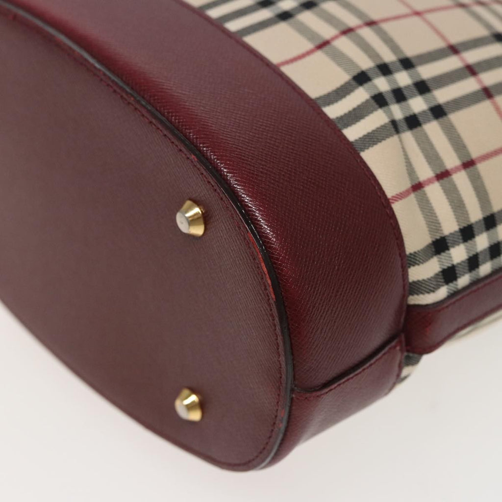 Burberry Nova Check Tote Canvas And Leather Beige Canvas Tote Bag