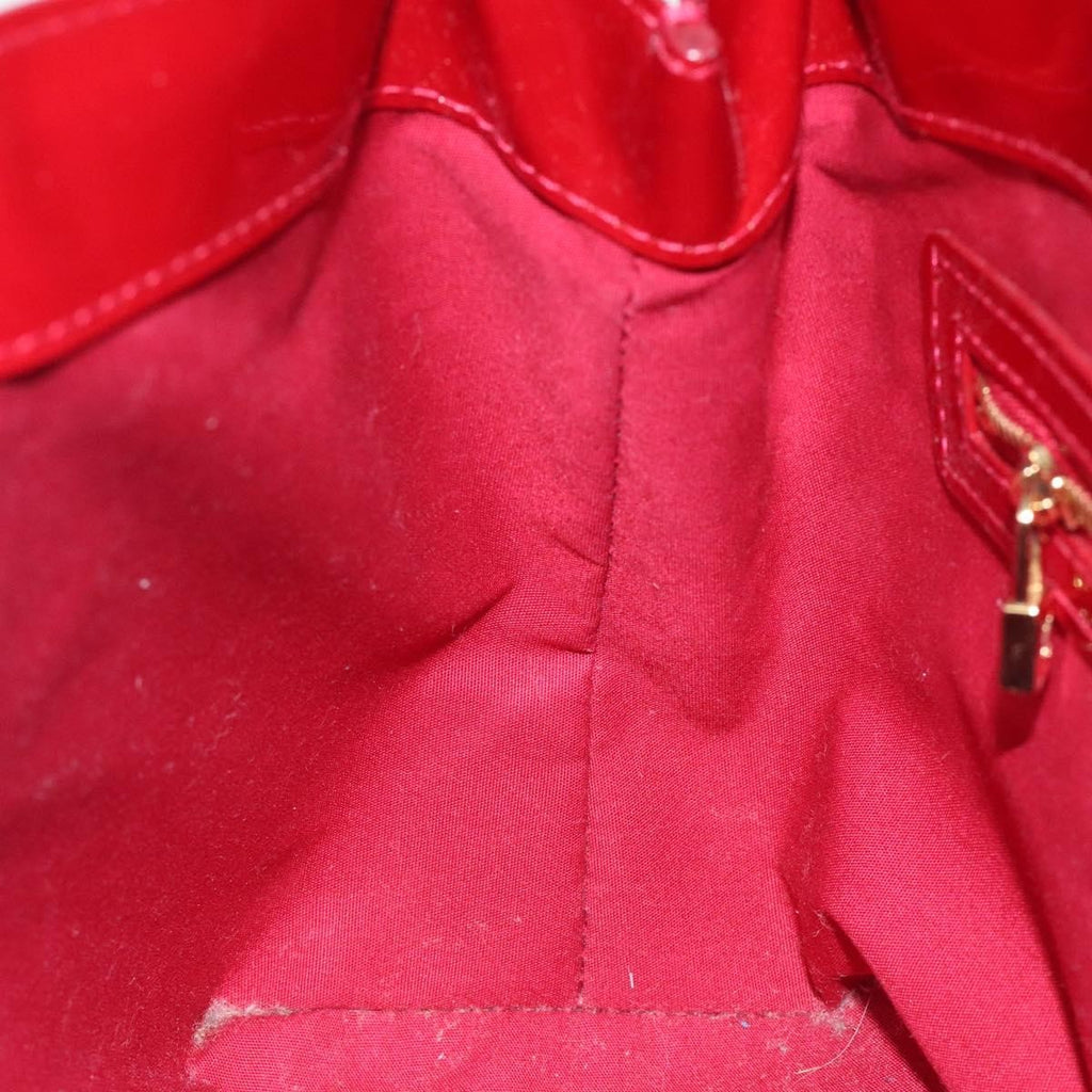 Louis Vuitton Wilshire Handbag Monogram Vernis Red Patent_Leather Handbag