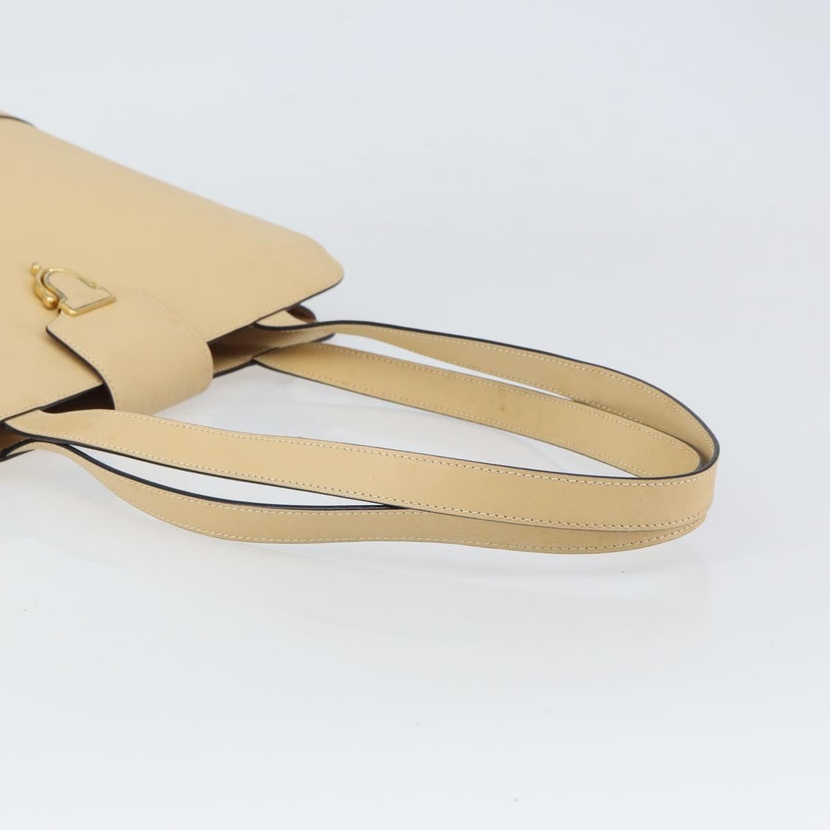 Celine Vintage Shoulder Bag Leather Beige Leather Shoulder Bag Bag