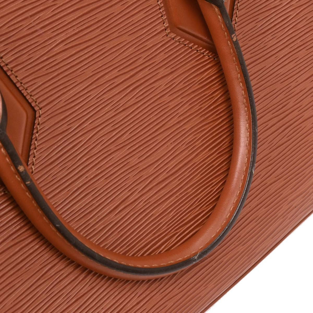 Louis Vuitton Sablons Handbag Epi Leather Brown Leather Handbag