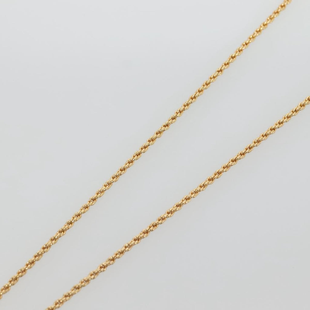 Christian Dior Logo Flower Necklace Metal Gold Metal Jewelry (Pre-Owned)