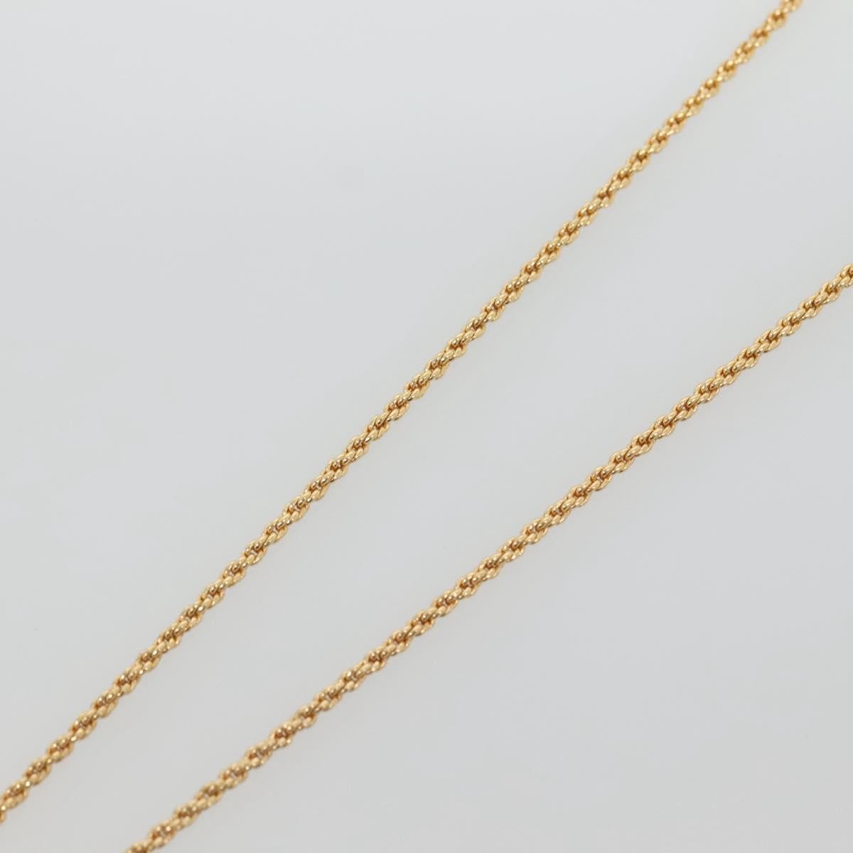 Christian Dior Logo Flower Necklace Metal Gold Metal Jewelry (Pre-Owned)