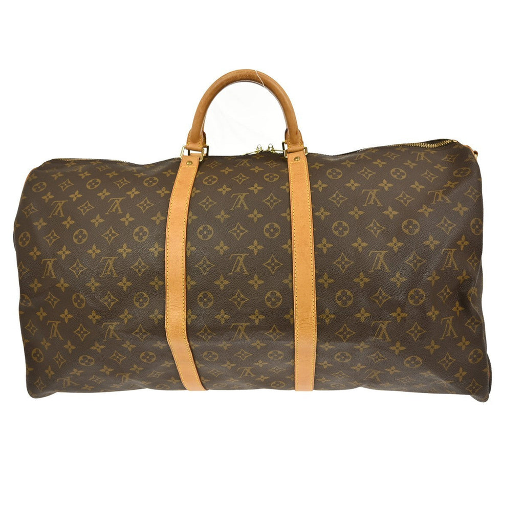 Louis Vuitton Keepall Bandouliere Bag Monogram Canvas Brown Canvas Travel Bag