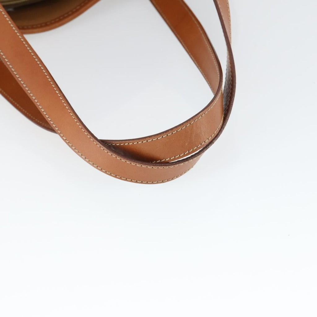 Celine Vintage Macadam Tote Bag Canvas And Leather Brown Canvas Handbag