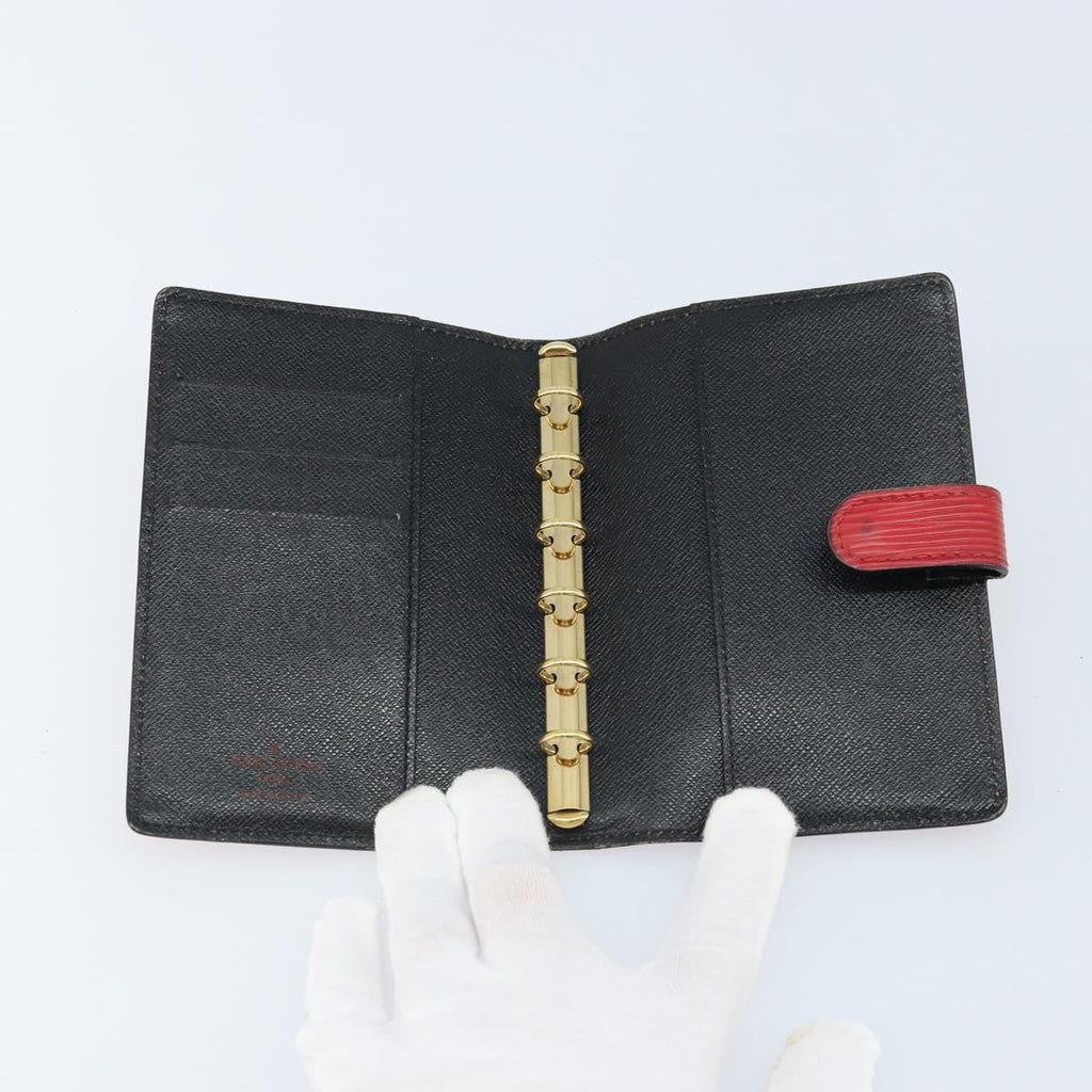 Louis Vuitton Agenda Cover Epi Leather Red Leather Wallets Accessory