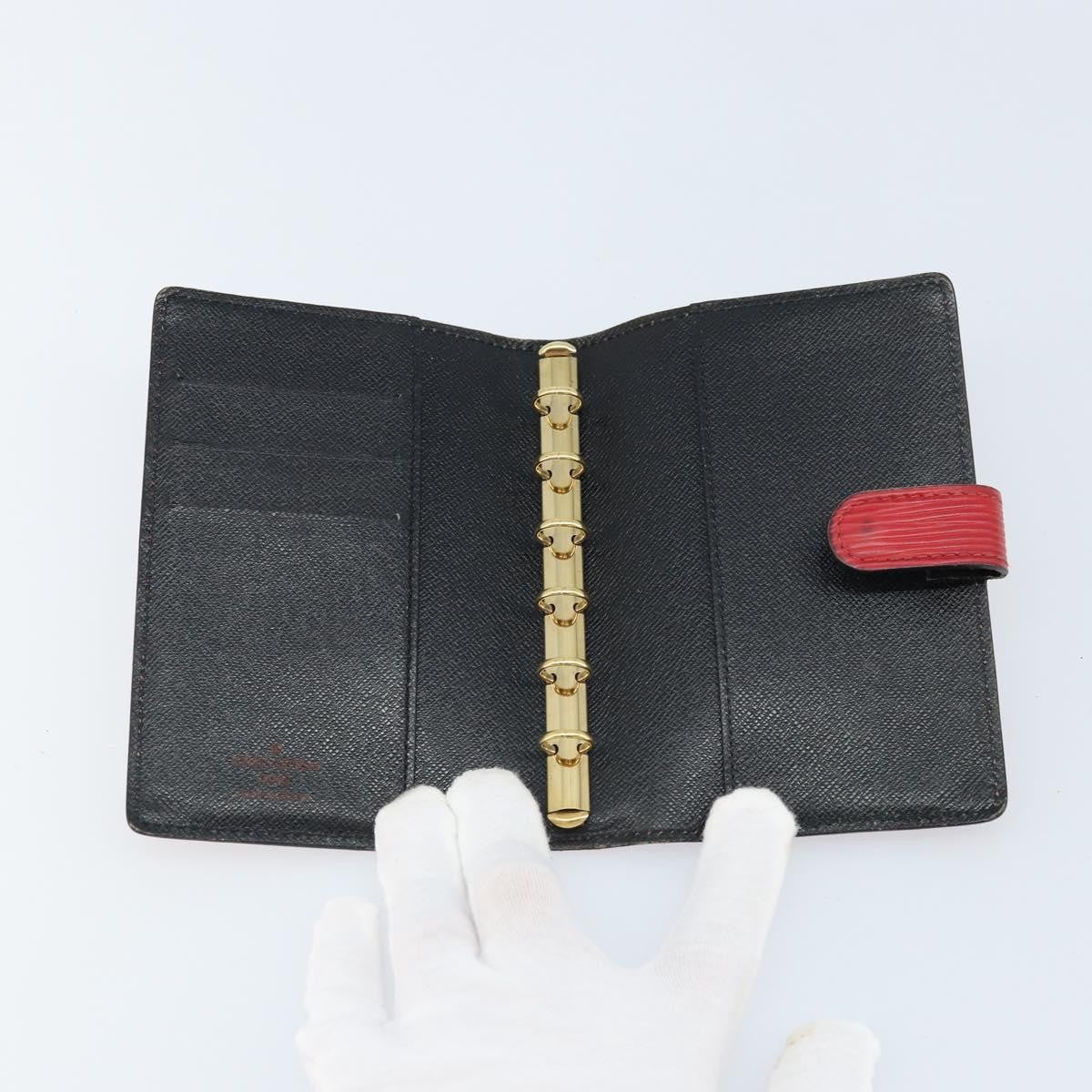Louis Vuitton Agenda Cover Epi Leather Red Leather Wallets Accessory