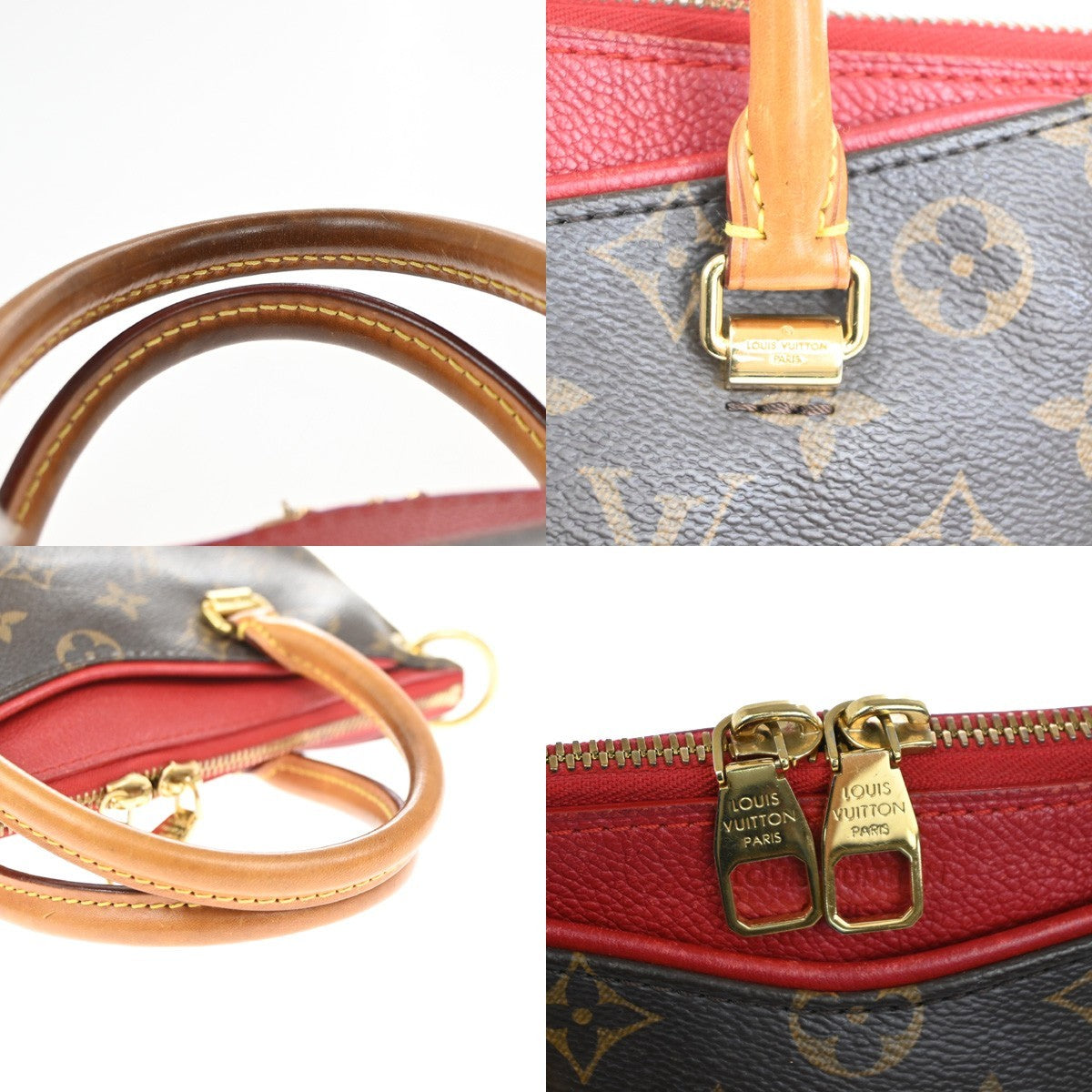 Louis Vuitton Pallas Tote Monogram Canvas With Leather Brown Canvas Handbag