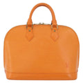Louis Vuitton Alma Handbag Epi Leather Orange Leather Handbag