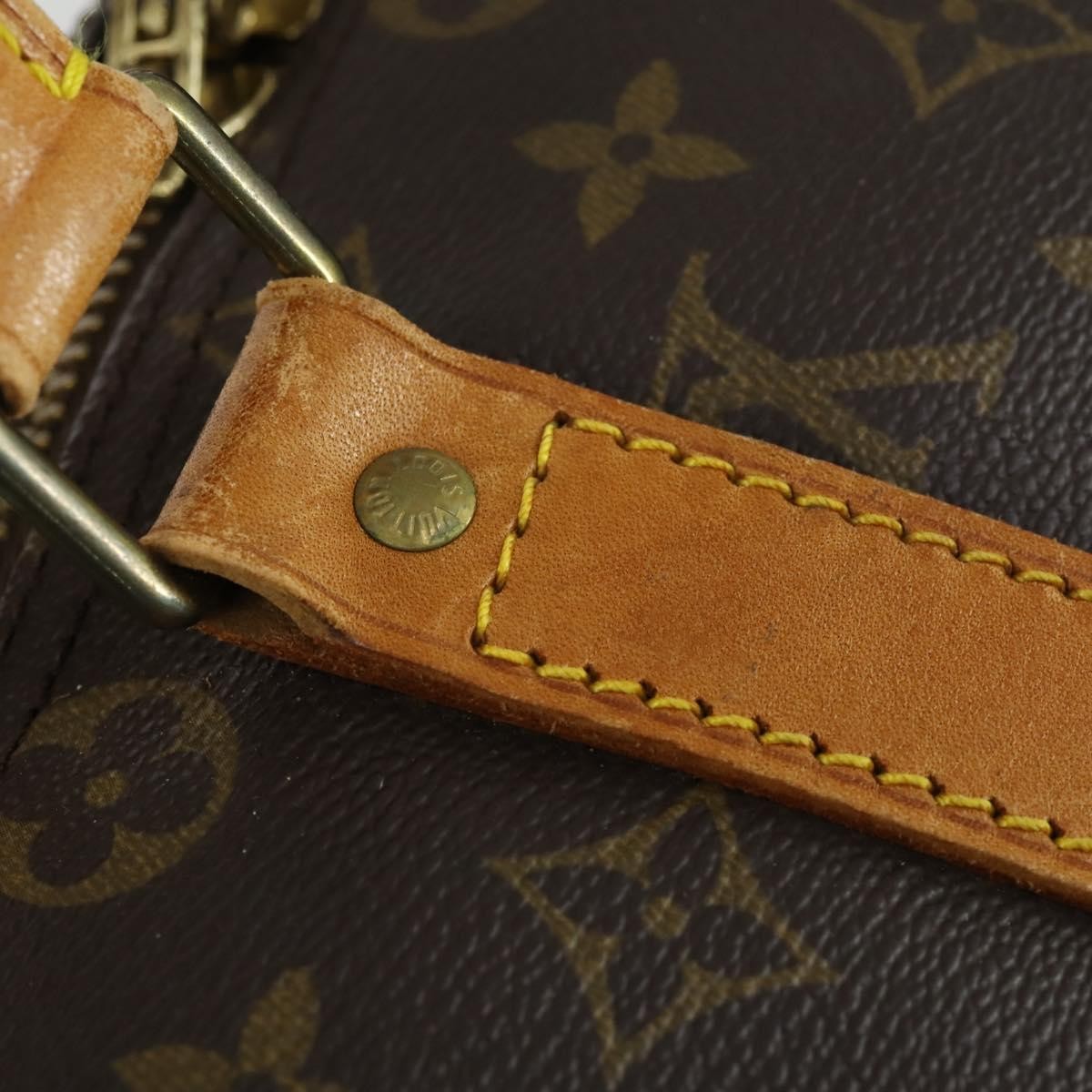 Louis Vuitton Keepall Bandouliere Bag Monogram Canvas Brown Canvas Travel Bag