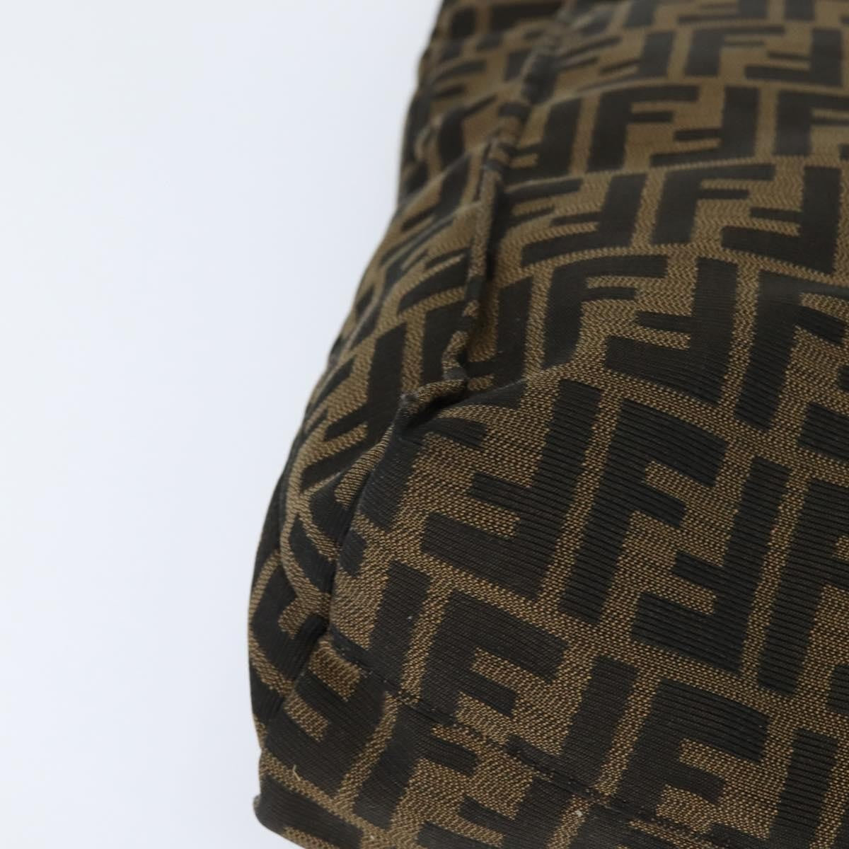 Fendi Open Shopping Tote Zucca Canvas Brown Canvas Tote Bag Bag