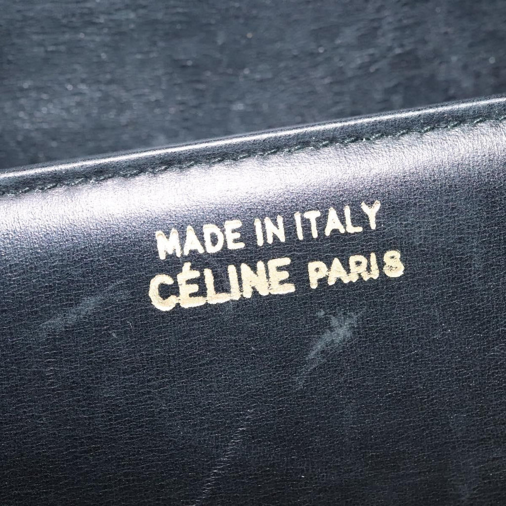 Celine Horse Carriage Shoulder Bag Leather Black Leather Bag