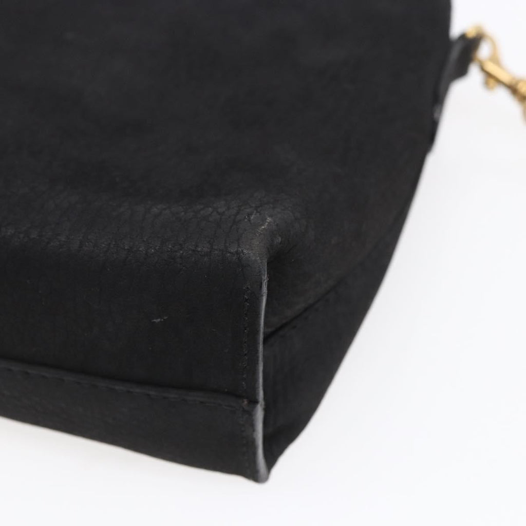 Celine Circle Logo Shoulder Bag Leather Black Leather Shoulder Bag Bag