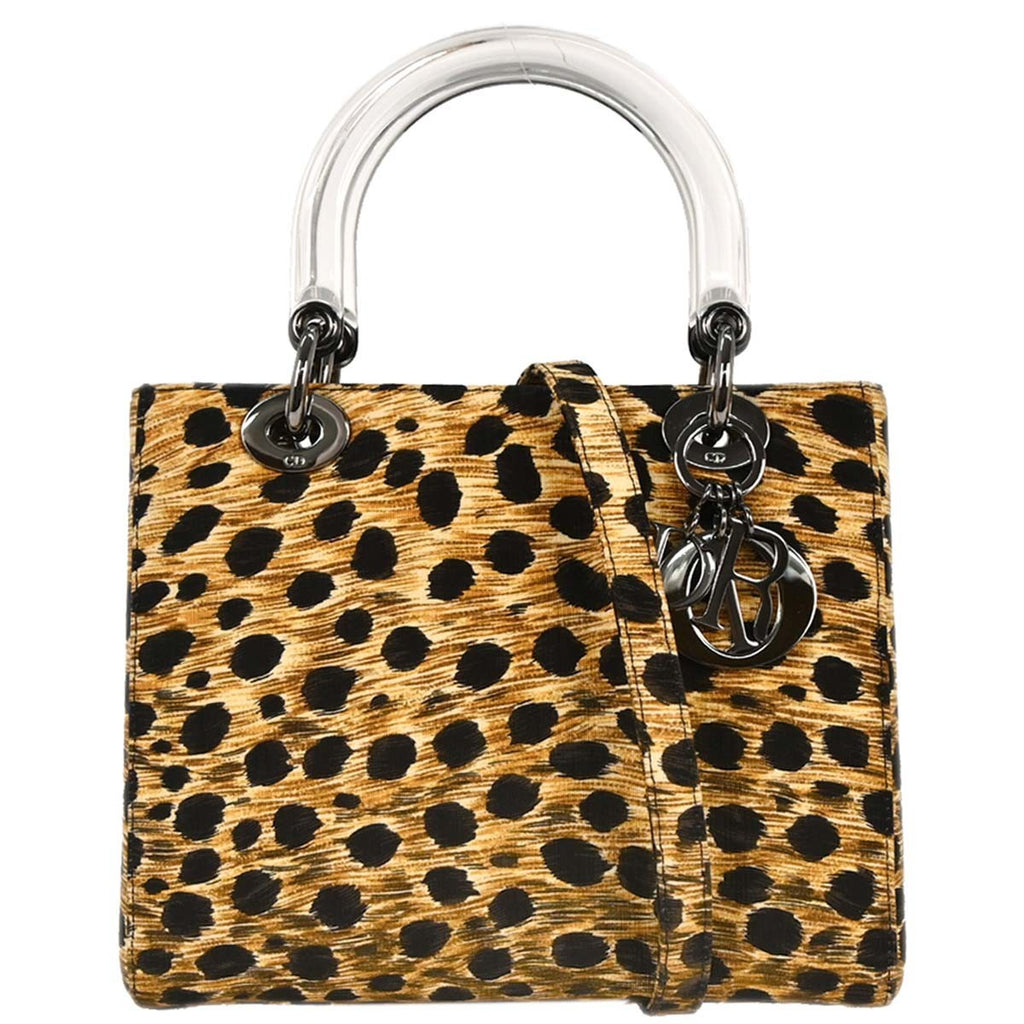 Christian Dior Vintage Lady Dior Bag Printed Canvas Multicolour Canvas Tote Bag Bag (Pre-Owned)