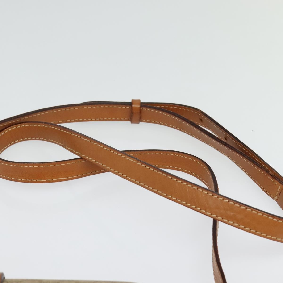 Celine Macadam Shoulder Bag Pvc Leather Beige Canvas Bag