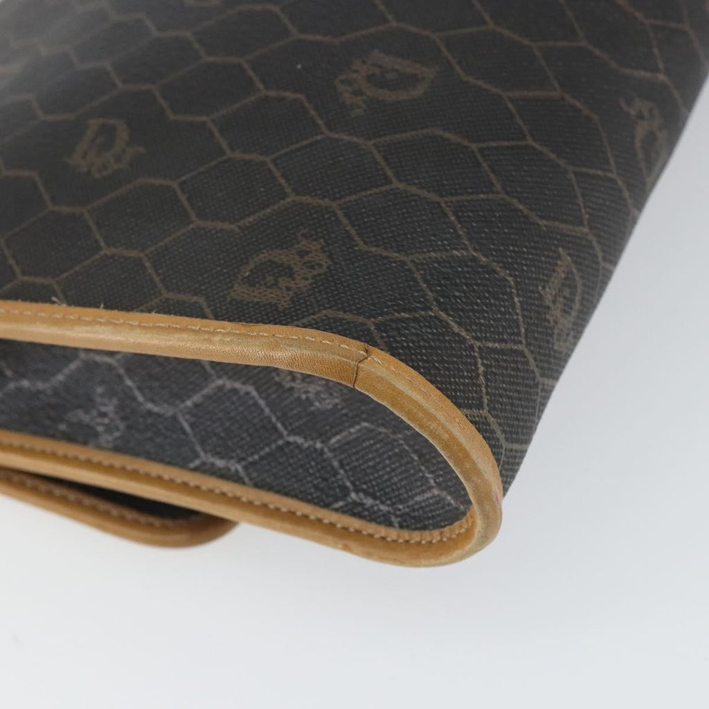 Christian Dior Vintage Honeycomb Shoulder Bag Canvas Black Canvas Shoulder Bag Bag (Pre-Owned)