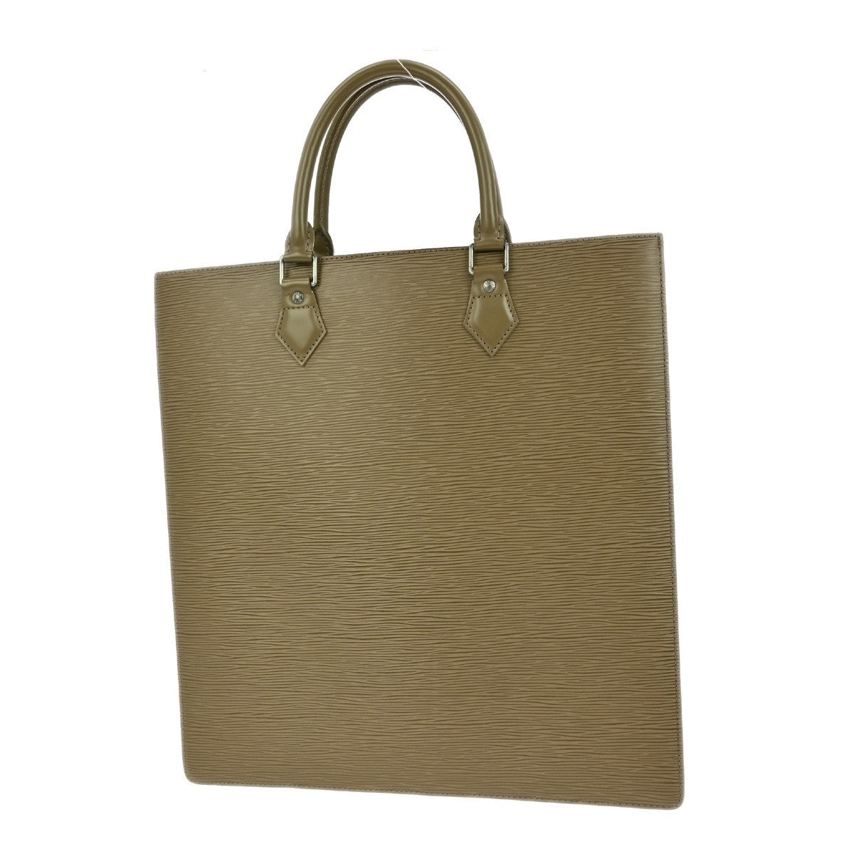 Louis Vuitton Sac Plat Bag Epi Leather Gray Leather Handbag