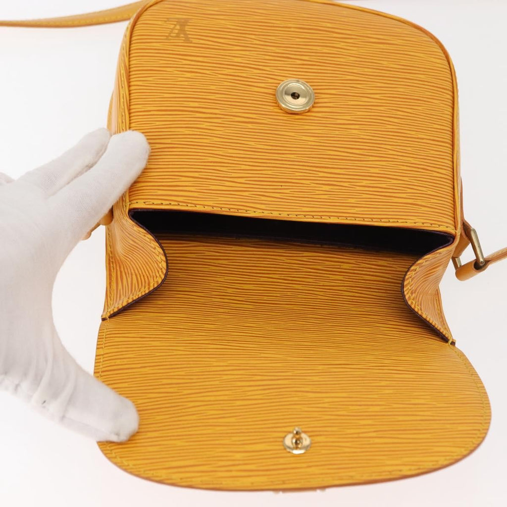 Louis Vuitton Saint Cloud Handbag Epi Leather Yellow Leather Shoulder Bag