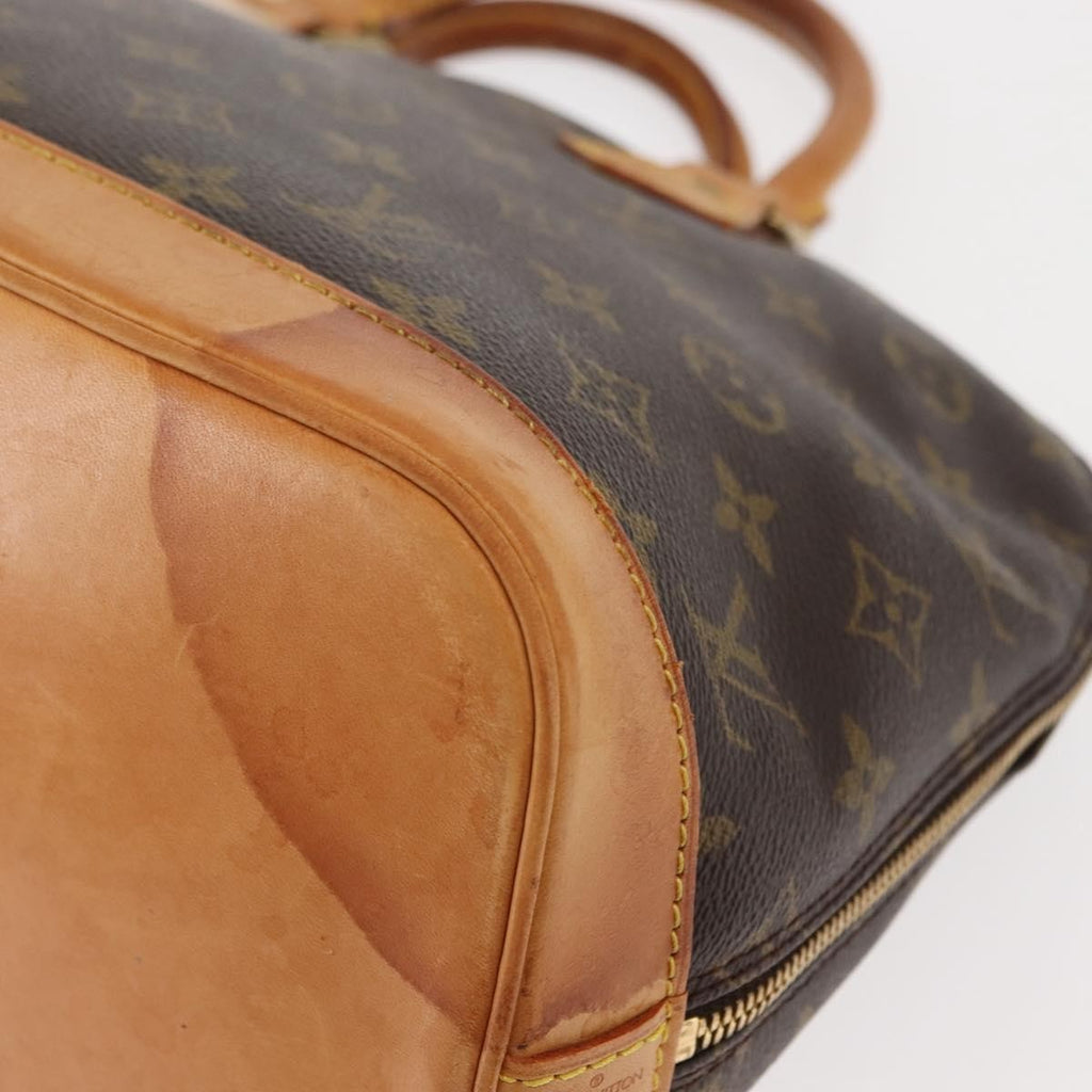 Louis Vuitton Alma Handbag Monogram Canvas Brown Canvas Handbag